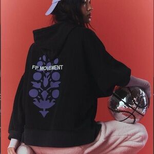 NWT FP Movement Sprint To The Finish Logo Hoodie